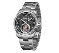 OBLVLO Luxusmarke Herren Edelstahl Tourbillon Uhr Selbstaufzug Automatikuhren Wasserdicht Business Uhr für Herren SK-Tour, Sk-tour-yby, Modern