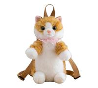Obotsnoi Realistischer Plüschtier Rucksack für Enthusiasten, Cartoon Design, detaillierte Textur, ideal für Fotografie Requisiten oder Sammlerstücke Realistische ausgestopfte Katzen Plüschtasche