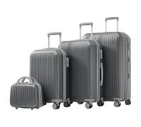 OCACA S&M&L&XL Gepäckset - Mit Teleskopgriffen aus Metall, 360°-Doppelrollen, TSA-Schloss-Design, Hartschalen-Gepäckset, stilvoll und langlebig, erfüllt Verschiedene (Grau)