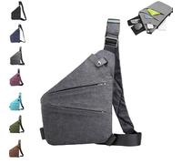 ocalil Anti-Diebstahl-Reisetasche, Anti-Diebstahl-Umhängetasche, Schultertasche, Reisetasche, Crossbody-Tasche für Damen und Herren, GRAU, Small