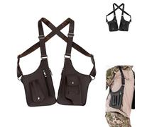 ocalil Doppel-Schulter-Achseltasche, 2025 neue Herren, Anti-Diebstahl, Unterarm-Geldbörse, Tasche, Holster, Telefon, Freizeit, doppelte Schultertasche, Braun, Achseltasche mit zwei Schultern