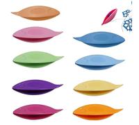 Occhischiffchen,9 Stück Occhi Schiffchen,Tatting Shuttle Weaving Tool,Bunte Kunststoff Stricknadeln Häkel Maschenstopper Stricknadeln Big Eye Nadeln,für Hand Spitze Herstellung Kunst Werkzeug