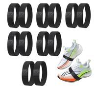 Occtingkind 6 Paar Schnürsenkel Fixierband für Fußballschuhe Gegen Sich Lösende Schleifen,Stretching Band Schnürsenkel Reißfeste Fixierung,Anti Loose Schuhbänder(Schwarz)