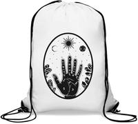 Occult Palm Lesetabelle Gym Sack Casual Drawstring Bag White