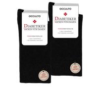 Occulto Damen Diabetiker Socken 10er Pack (Modell: Julia) Blk 35-38 10 St