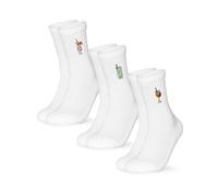 Occulto Damen & Herren Motiv Tennissocken 3er Pack (Modell: Robin), Statement Tennis Socken Drinks 35-38