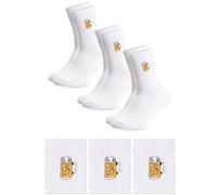 Occulto Damen & Herren Motiv Tennissocken 3er Pack (Modell: Robin), Statement Tennis Socken Oktoberfest 43-46