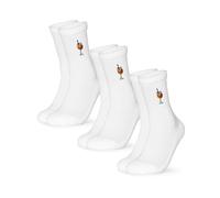 Occulto Damen & Herren Motiv Tennissocken 3er Pack (Modell: Robin), Statement Tennis Socken Sprizz 35-38
