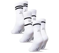 Occulto Damen & Herren Statement Tennis Socken 3er Pack (Modell: Leo) Happy 39-42