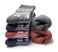 Occulto Damen Norweger Socken 6er Pack (Modell: Frida) Rot Grau Blau 35-38