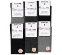 Occulto Diabetikersocken Herren ohne Naht ohne Gummibund Baumwolle 6er Pack (Modell: Oliver) Grau Mix 47-50