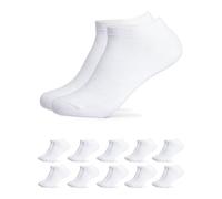 Occulto Herren 100% Baumwolle Sneaker Socken 10er Pack (Modell: Ingmar) Weiß 39-42