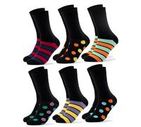 Occulto Herren Bunte Socken 6er Pack (Modell: Moritz) Punkte Streifen 39-42