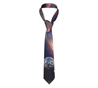 Ocean Sea Beach Muscheln Seestern Blau Muster Krawatte Urlaub Lustige Krawatte für Männer Ideal für Hochzeiten Missionen Tanz Weihnachtsgeschenke, Universum Galaxie Weltall, EinheitsgröÃŸe