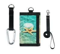 Ocean Sea Beach Theme Wallet Slim Small Pocket Money Organizer Bag Lightweight Portable Change Purse