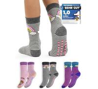 OCERA 6 Paar Kinder Stoppersocken mit ABS - Anti Rutschsocken für Mädchen und Jungen im Farbmix