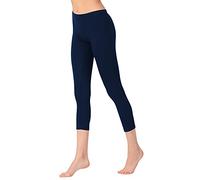 OCERA Damen Leggings 3/4 Lang (Capri) aus atmungsaktiver Viskose Dunkelblau Gr. XL (48/50)