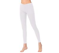 OCERA Damen Leggings Lang aus atmungsaktiver Viskose Weiss Gr. S (36/38)