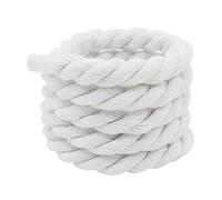 OCKULT Dicke Schnürsenkel, 10 mm, Baumwollseil, natürliches gedrehtes Makramee, dickes Seil, athletische Schnürsenkel, runde , für individuelle Sneaker, klobige Turnschuhe, weiß, 160