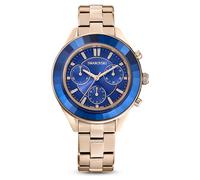 Octea lux sport Uhr, Schweizer Produktion, Metallarmband, Blau, Champagne-vergoldetes Finish OS