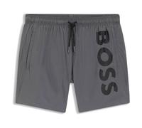 Badeshorts BOSS "Octopus", Herren, Gr. L, N-Gr, dunkelgrau 025, Web, Obermaterial: 100% Polyamid, Badehosen Badeshorts, Mit BOSS Logoschriftzug, elastischer Taillenbund mit Kordel (31738569-L) dunkelg