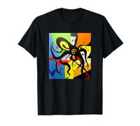 Octopus bunte Silhouette Tentakel Octopus T-Shirt