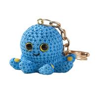 Octopus Keychain Toy | Durable Resin Bag Pendant | Adorable Marine Life Key Holder for Stylish Accessories | Fun Key Ring for Girls, Boys, and Adults' Backpacks or Wallets, blau, riferimento alla