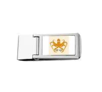 Octopus Ocean Tentakel Food Slim Money Clip Stainless Holder Pocket Wallet