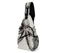 Octopus Sling Bag für Damen und Herren, Sport-Brusttasche, Reise-Brusttasche, Crossbody-Rucksack, Octopus, 38 x 20 cm, Oktopus, 38x20cm