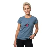 Ocun Damen T-Shirt Classic Organic Rainbow Blau Größe M