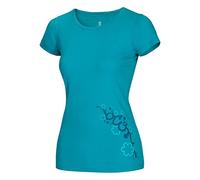 Ocun Damen Blooms T-Shirt, Baltic blu