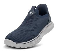 ODCKOI Slip On Sneaker Herren - Hands Free Slipper ohne Schnürsenkel - Atmungsaktive Freizeitschuhe für Gehen, Gym & Alltag - Bequeme Walkingschuhe Leicht & rutschfest Dunkelblau 45