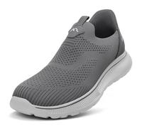 ODCKOI Slip On Sneaker Herren - Hands Free Slipper ohne Schnürsenkel - Atmungsaktive Freizeitschuhe für Gehen, Gym & Alltag - Bequeme Walkingschuhe Leicht & rutschfest dunkelgrau 41
