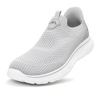 ODCKOI Slip On Sneaker Herren - Hands Free Slipper ohne Schnürsenkel - Atmungsaktive Freizeitschuhe für Gehen, Gym & Alltag - Bequeme Walkingschuhe Leicht & rutschfest hellgrau 40