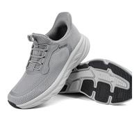 ODCKOI Slip On Sneaker Herren Sportschuhe & Turnschuhe Bequeme Slip In Schuhe Hands-Free Laufschuhe Mesh Leichte Atmungsaktive Walkingschuhe Freizeitschuhe für Alltag & Indoor Dunkelgrau Größe 45
