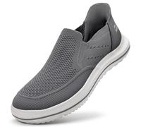 ODCKOI Sneaker Herren Hands Free Slip on Schuhe Herren Bequeme Ohne Schnürsenkel Turnschuhe Casual Gym Joggingschuhe Dunkelgrau 42