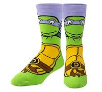 Odd Sox, Nickelodeon TMNT Teenage Mutant Ninja Turtles 90er Jahre Cartoon Fun Socken, Donatello, Medium