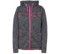 ODELIA Womens Full Zip Fleece Hoodie - BLACK MARL S