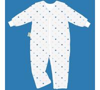 Odenwälder Jersey- Schlafoverall Hopsi - Sterne weiss-blau - 86/92