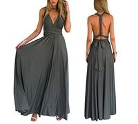 Odizli Abendkleid Lang Damen Sexy Rückenfreies Multiway Bandage Wickelkleid Festlich Brautjungfernkleider Party Ballkleid