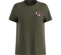 Odlo Damen Cotton Blend Odlo Flags T-Shirt (Größe M, oliv)