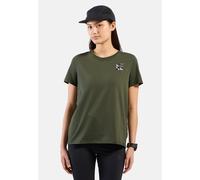 Odlo Cotton Blend Odlo Flags T-Shirt für Damen - Wandern, Casual Comfort - grün, XS