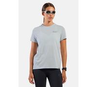 Odlo Cotton Blend Unlimited T-Shirt für Damen - Wandern, Casual Comfort - blau, XL