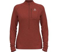 Odlo Damen Langarm Shirt mit halben Reißverschluss TENCIA, Spiced Apple Melange, XXL