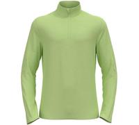 Odlo Fleecepullover für Herren Roy | Shadow Lime - Lime Cream | Größe S | Midlayer mit Halbreißverschluss | Langarm Wandershirt