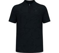 Odlo - Sport-T-Shirt - Ascent Chill-Tec Polo Shirt SS Black Melange für Herren - Größe L - schwarz schwarz L