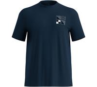 Odlo Herren Cotton Blend Odlo Flags T-Shirt (Größe XL, blau)