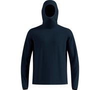 Odlo Cubic Midlayer Hoodie Herren | Langarm Wandershirt mit Kapuze|Funktionspullover mit Kapuze für Wandern und Outdoor| Langarm |Regular Fit| Größe M | Schwarz