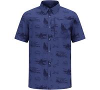 Odlo Herren Essential Print Hemd (Größe S, blau)