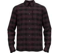 ODLO Herren Hemd Shirt l/s HALDEN CHECK (550992) XL black - fudge